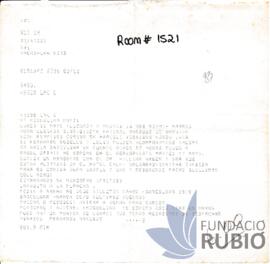 Telegrama emès per Fernando Rubió Tudurí a Miguelina Matji