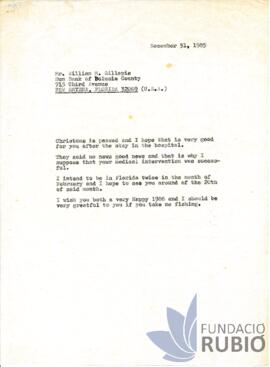 Carta emesa per Fernando Rubió Tudurí a William Gillespie