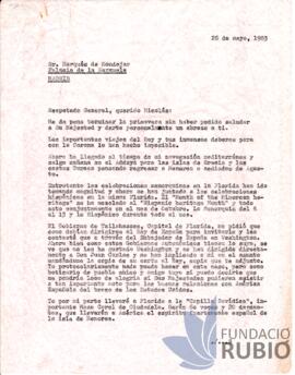 Carta emesa per Fernando Rubió Tudurí al Marquès de Mondejar