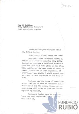 Carta emesa per Fernando Rubió Tudurí a X. L. Pellicer