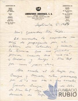 Carta emesa per Fernando Rubió Tudurí als seus tres fills