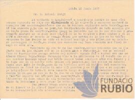 Carta a José Antonio Matji