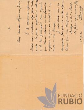 CARTA A MARIA TUDURI MONJO I ISABEL RUBIO TUDURI