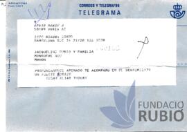 CONDOL PER LA MORT DE F.R.T.