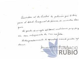 RECORDA LA PETICIO D'AJUDA QUE VA FER AL DR. RUBIO
