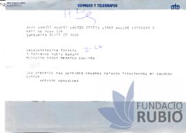 CONDOL PER LA MORT DE F.R.T.