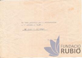 POSSIBLE TEMA PER CONFERENCIA ATENEU DE MAO