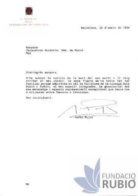 CONDOL PER LA MORT DE F.R.T.