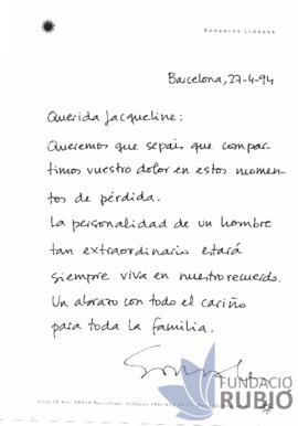 CONDOL PER LA MORT DE F.R.T.