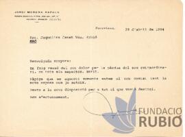 CONDOL PER LA MORT DE F.R.T.