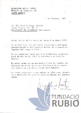 INFORMA QUE HA TRASMES LES SEVES PETICIONS A FERNANDO RUBIO TUDURI