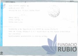 NOTIFIQUEN QUE NO HAN POGUT NOTIFICIAR EL TELEGRAMA AL DR. MIQUEL TRIOLA